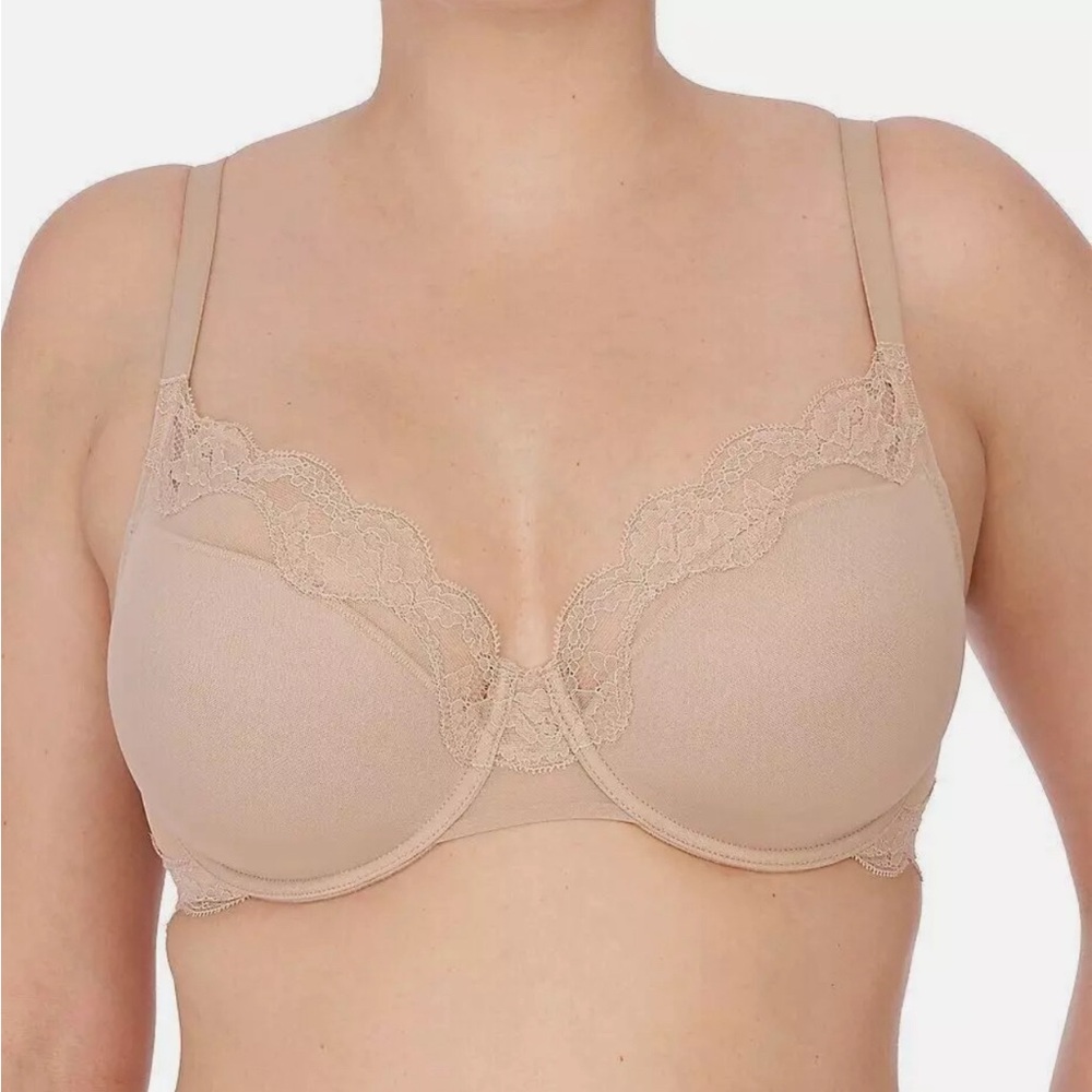 Natori Elusive Full Fit Contour Bra Scalloped Lace Size 38DDD